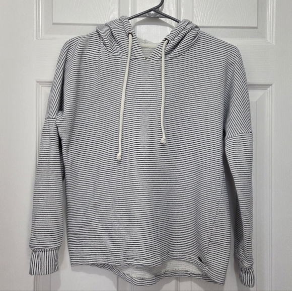 O'Neill Tops - Women’s O’Neill Blue & White Striped 100% Cotton Hoodie Sweatshirt Size XS
